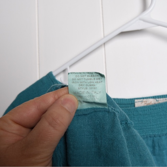 Bella Umbra Women’s 100% linen short sleeve top, size M, made in Italy - Picture 9 of 9